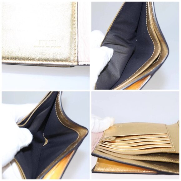 FENDI Peek A Boo Wallet Leather Pink Auth 105912V - Picture 15 of 16